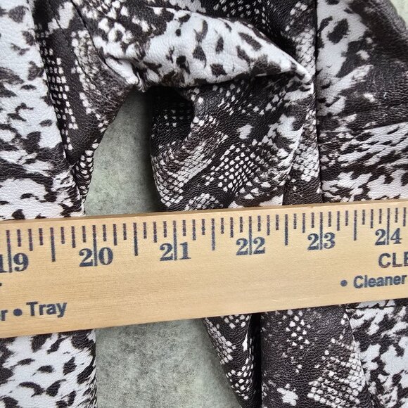 Colleen Lopez Snake Print Faux Leather Moto Jacket With Zipper Accents - Picture 9 of 9